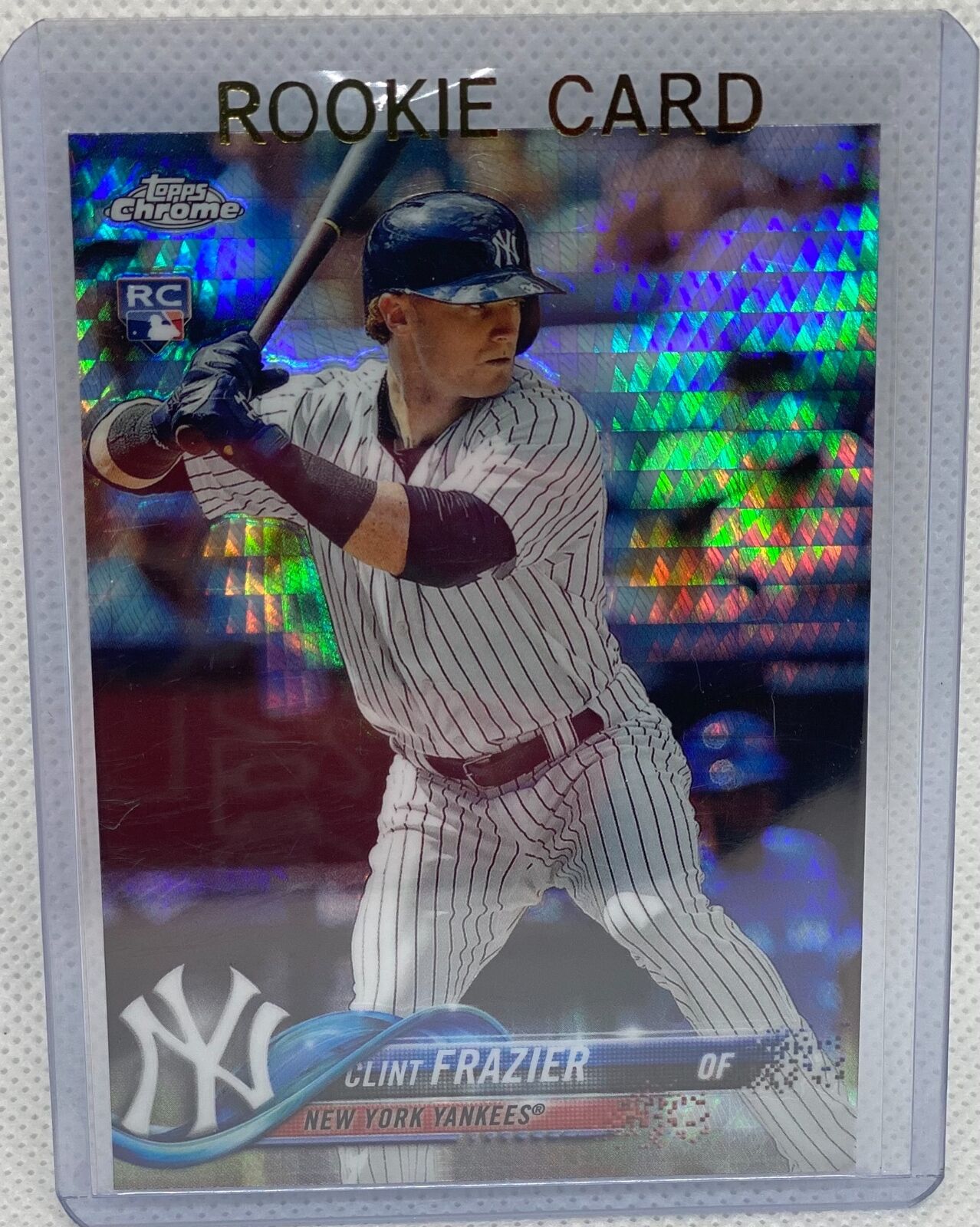 CLINT FRAZIER 2018 TOPPS CHROME PRISM REFRACTOR RC #148