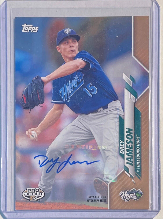 DREY JAMESON 2020 TOPPS PRO DEBUT PROSPECT GOLD AUTO #D 35/50