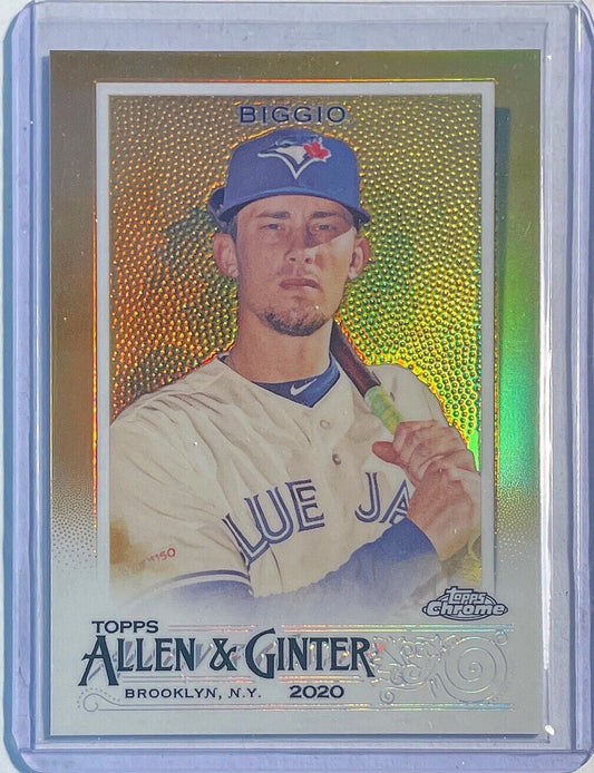 CAVAN BIGGIO 2020 TOPPS ALLEN & GINTER GOLD CHROME REFRACTOR #D 25/50
