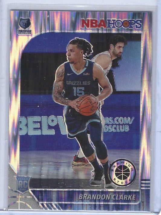 BRANDON CLARKE 2019-20 NBA HOOPS PREMIUM STOCK FLASH PRIZM ROOKIE RC #217