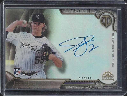 JON GRAY 2016 TOPPS TRIBUTE ROCKIES ON CARD ROOKIE AUTO RC #D 150/199