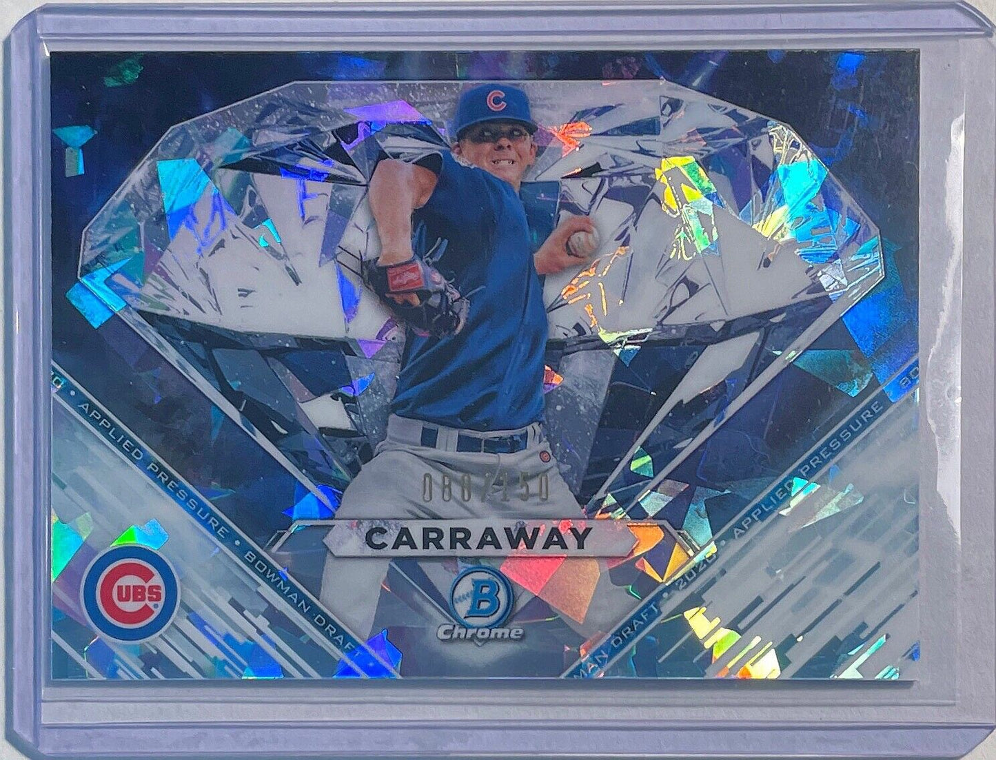 BURL CARRAWAY 2020 BOWMAN CHROME APPLIED PRESSURE ATOMIC REFRACTOR #D /150