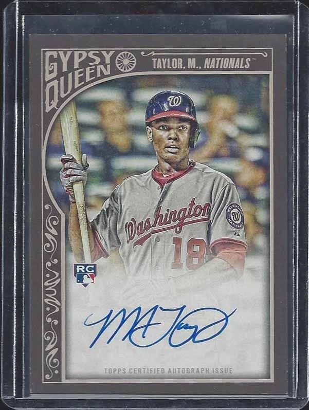 MICHAEL TAYLOR 2015 TOPPS GYPSY QUEEN NATIONALS ON CARD ROOKIE AUTO RC
