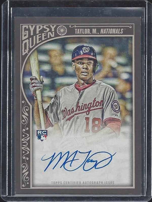 MICHAEL TAYLOR 2015 TOPPS GYPSY QUEEN NATIONALS ON CARD ROOKIE AUTO RC
