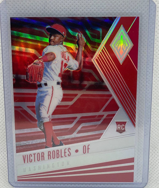 VICTOR ROBLES 2018 PANINI PHOENIX RED PRIZM RC #D 33/99