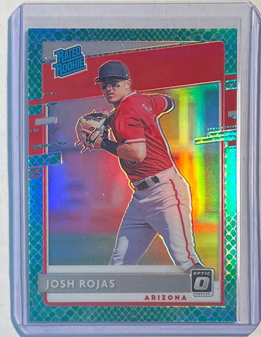 JOSH ROJAS 2020 DONRUSS OPTIC RATED ROOKIE GREEN SNAKESKIN PRIZM ROOKIE #D 48/84