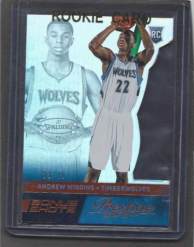 ANDREW WIGGINS 2014-15 PRESTIGE BONUS SHOTS ORANGE ROOKIE DIE CUT RC #D 23/25