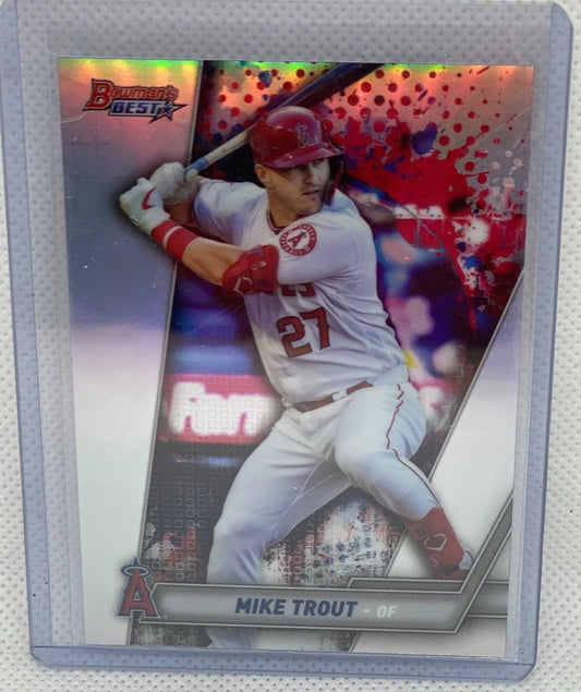 MIKE TROUT 2019 TOPPS BOWMAN'S BEST REFRACTOR #1