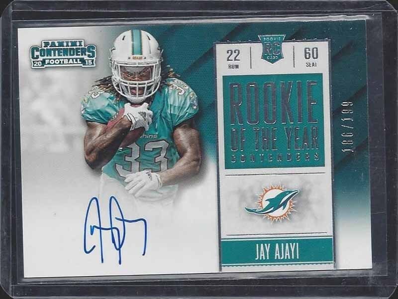 JAY AJAYI 2015 CONTENDERS ROOKIE OF THE YEAR ROY ON CARD AUTO RC #D 186/199