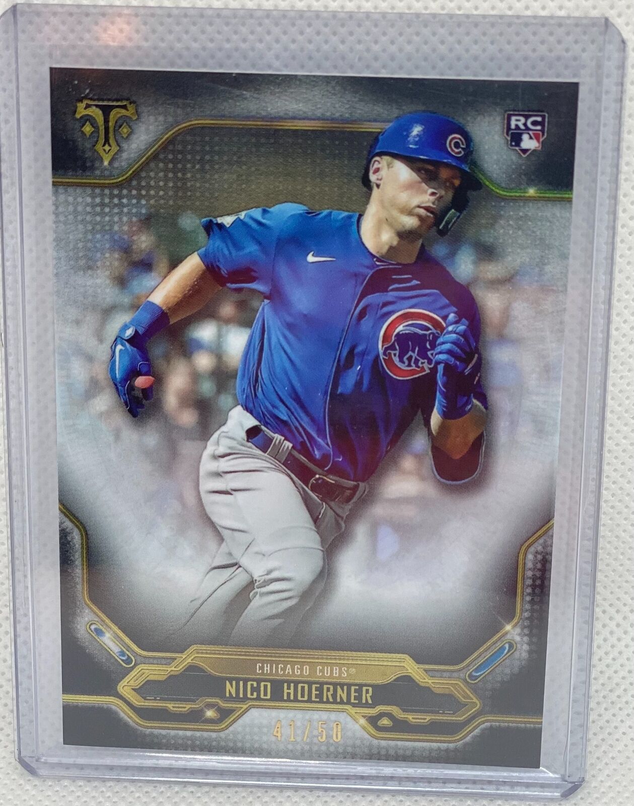 NICO HOERNER 2020 TOPPS TRIPLE THREAD ONYX BLACK RC #D 41/50