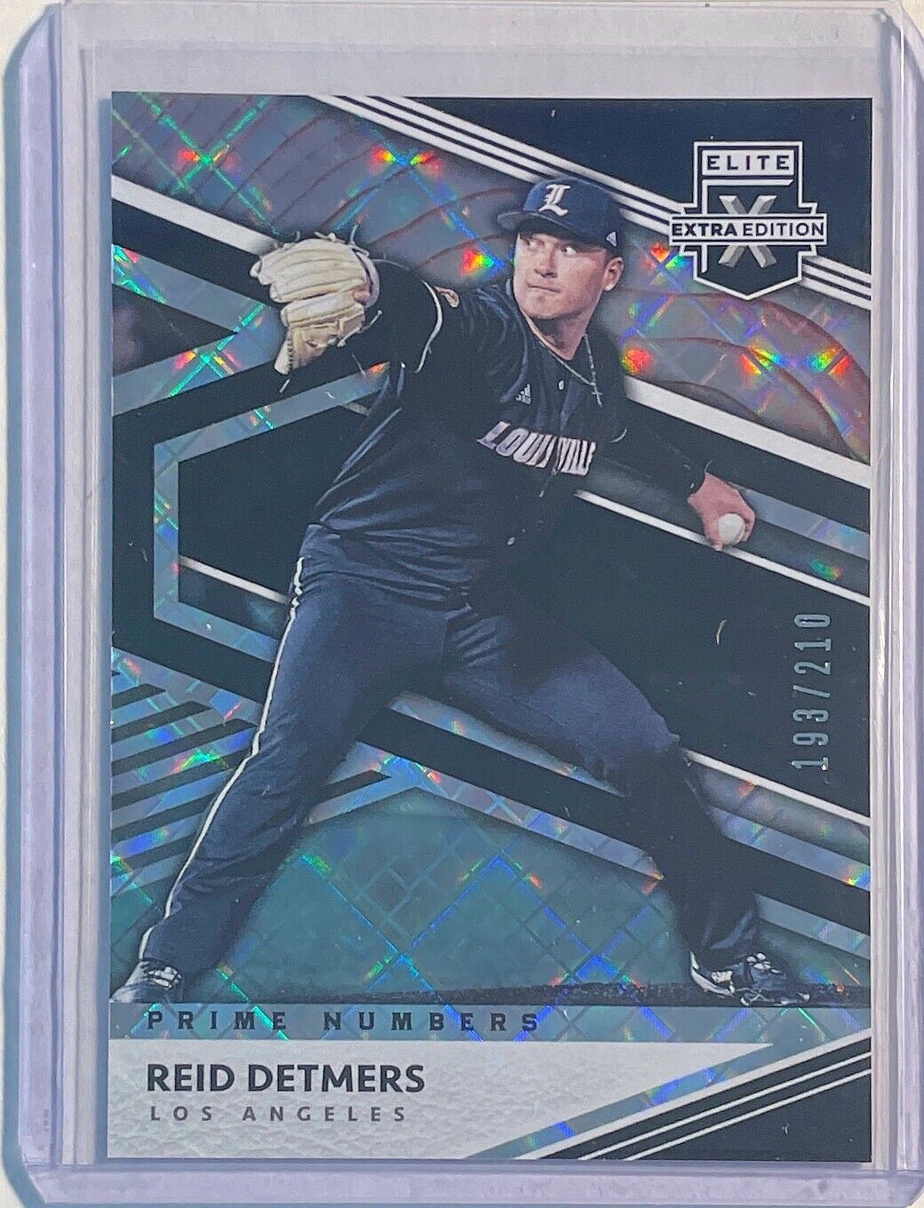 REID DETMERS 2020 PANINI ELITE EXTRA PRIME NUMBERS PROSPECT BLACK #D 193/210