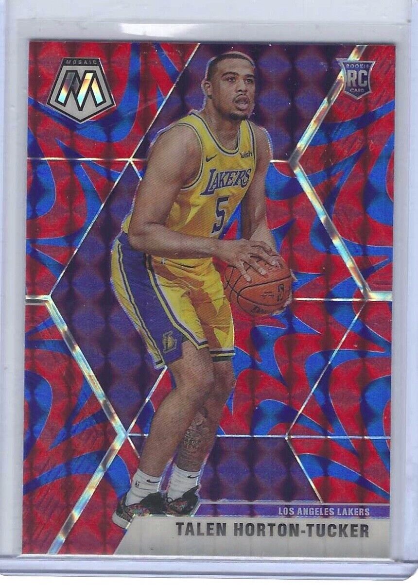 TALEN HORTON-TUCKER 2019-20 PANINI MOSAIC BLUE REACTIVE PRIZM ROOKIE RC #215