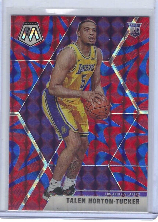 TALEN HORTON-TUCKER 2019-20 PANINI MOSAIC BLUE REACTIVE PRIZM ROOKIE RC #215