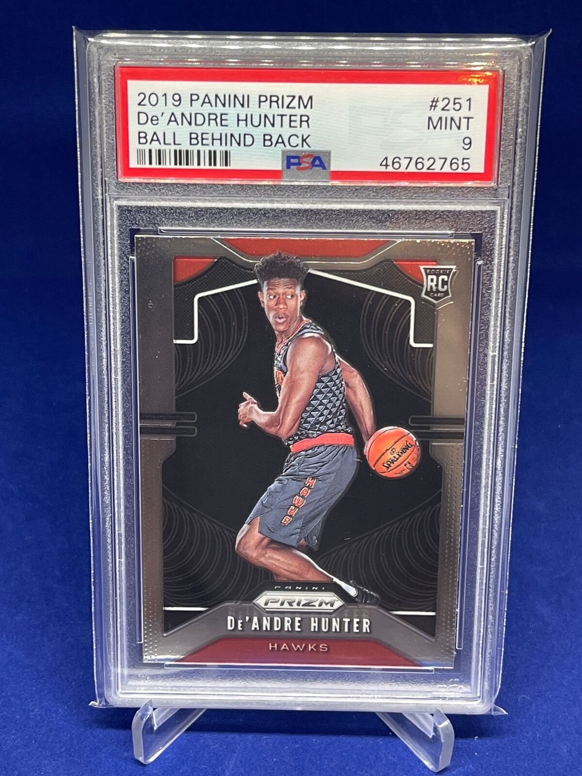 DE'ANDRE HUNTER 2019-20 PANINI PRIZM BALL BEHIND BACK SP VARIATION RC #251 PSA 9