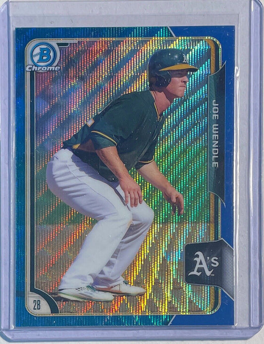 JOE JOEY WENDLE 2015 BOWMAN CHROME PROSPECT BLUE WAVE REFRACTOR #BCP174