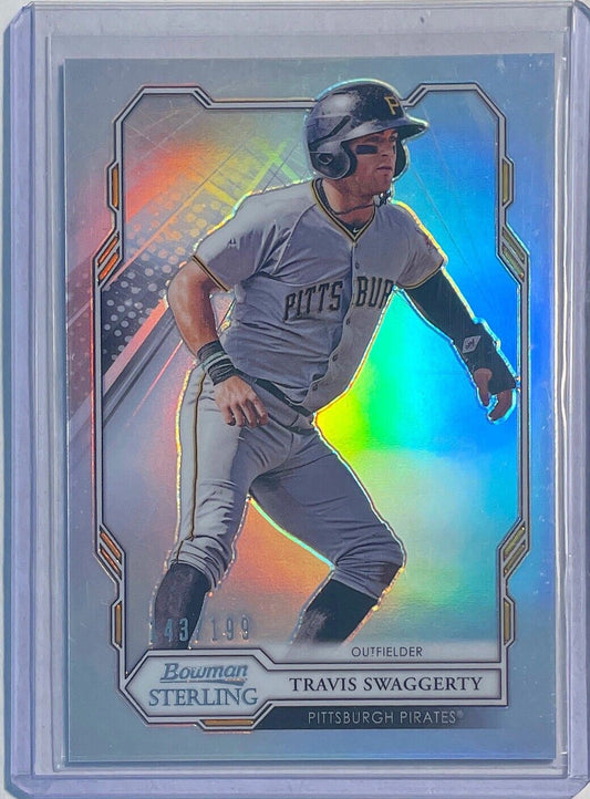 TRAVIS SWAGGERTY 2019 BOWMAN STERLING PROSPECT SILVER REFRACTOR #D 143/199