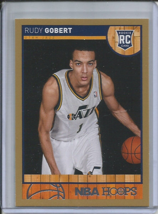 RUDY GOBERT RC 2013-14 HOOPS GOLD BORDER