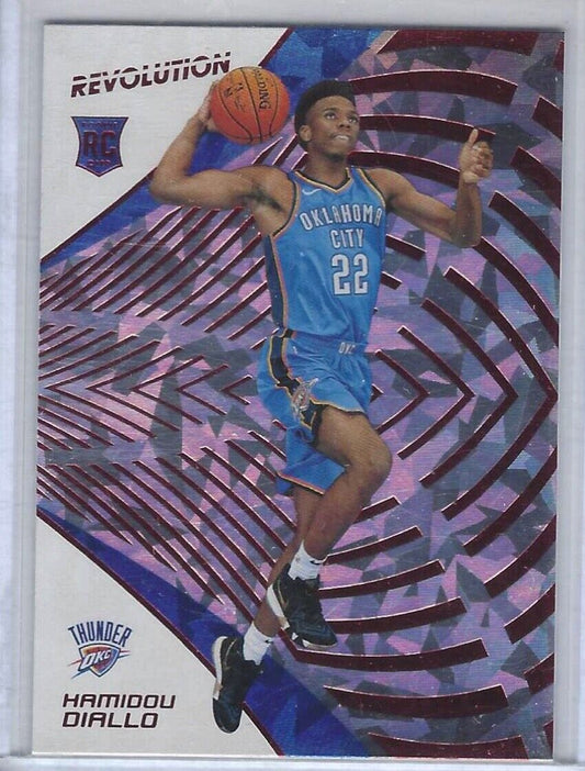 HAMIDOU DIALLO 2018-19 REVOLUTION NEW YEAR RED CRACKED ICE ROOKIE RC #122