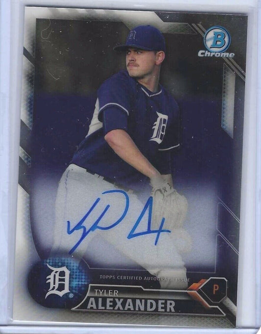 TYLER ALEXANDER 2016 BOWMAN CHROME PROSPECT ON CARD AUTO #BCAP-TA