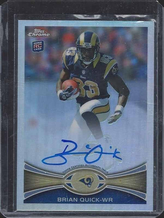 BRIAN QUICK 2012 TOPPS CHROME REFRACTOR RAMS ROOKIE AUTO RC #D 34/178