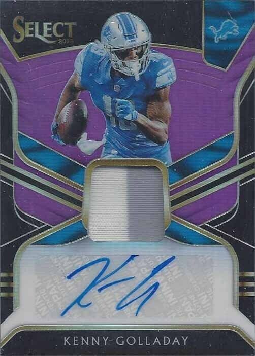 KENNY GOLLADAY 2018 SELECT PURPLE PRIZM 2 COLOR PATCH AUTO #D 31/49