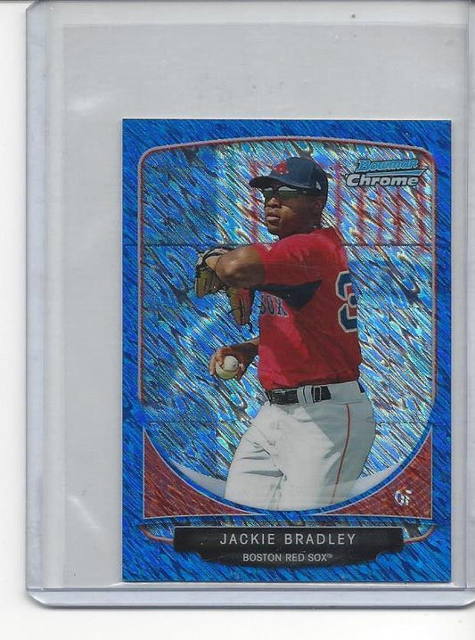 JACKIE BRADLEY JR 2013 BOWMAN CHROME PROSPECTS MINI BLUE FLASH REFRACTOR #D /250
