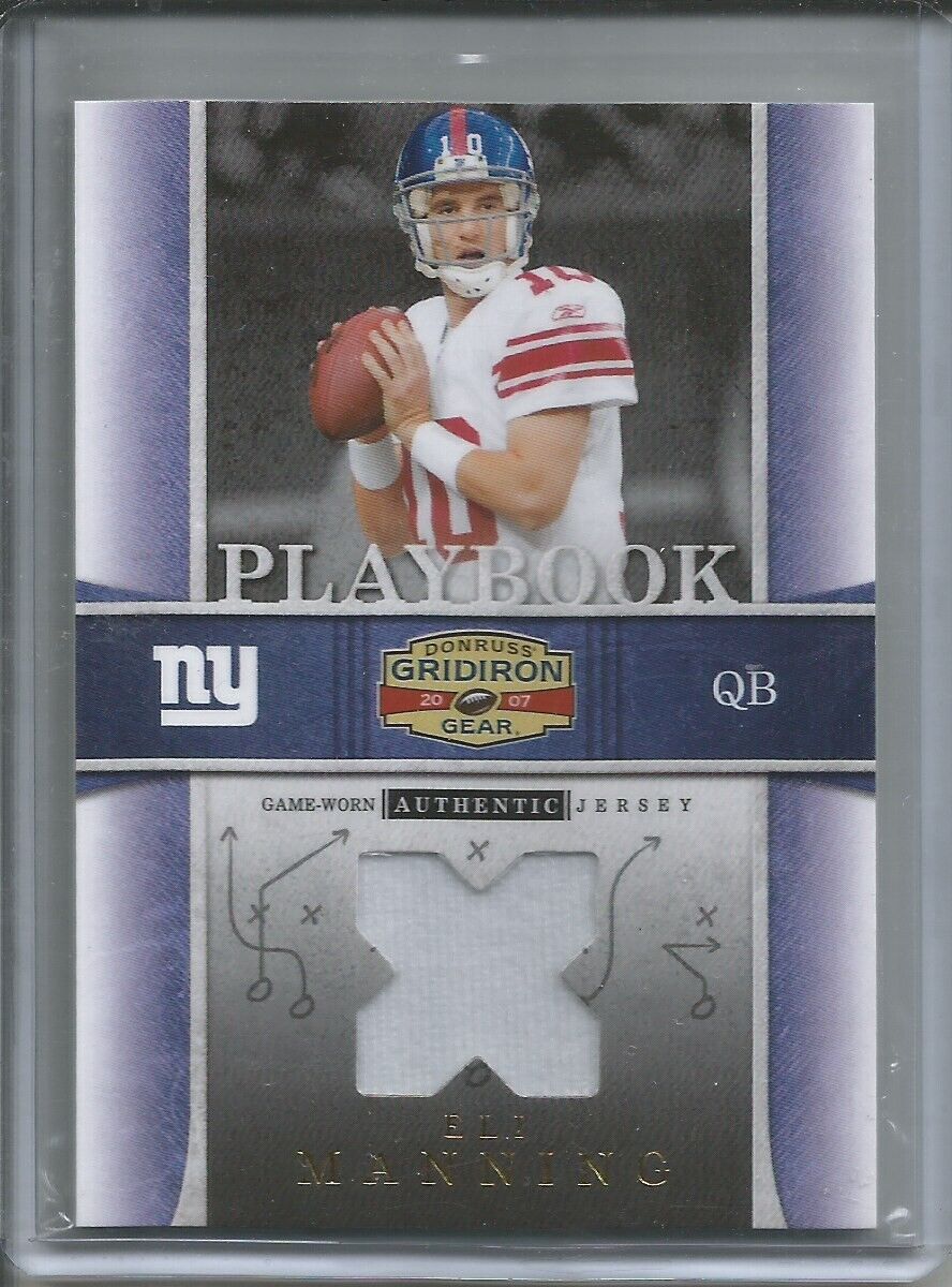 1/1 ELI MANNING 2007 DONRUSS PLAYBOOK GRIDIRON GEAR JERSEY #D 10/250 JERSEY #10!