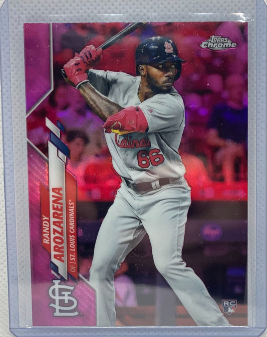 RANDY AROZARENA 2020 TOPPS CHROME PINK REFRACTOR RC #49