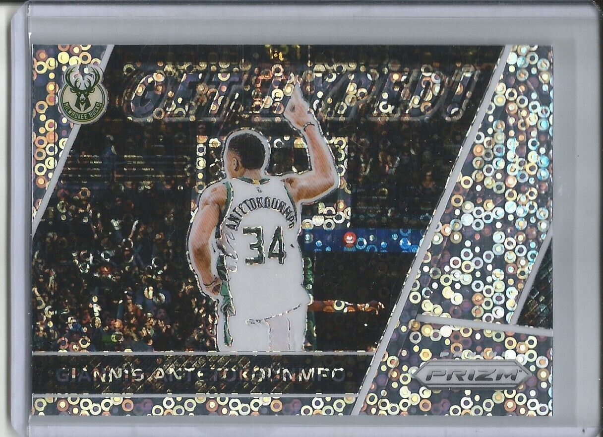 GIANNIS ANTETOKOUNMPO 2017-18 PRIZM FAST BREAK GET HYPED SILVER PRIZM