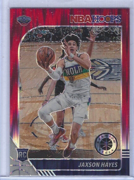 JAXSON HAYES 2019-20 NBA HOOPS PREMIUM STOCK RED FLASH PRIZM ROOKIE RC #205