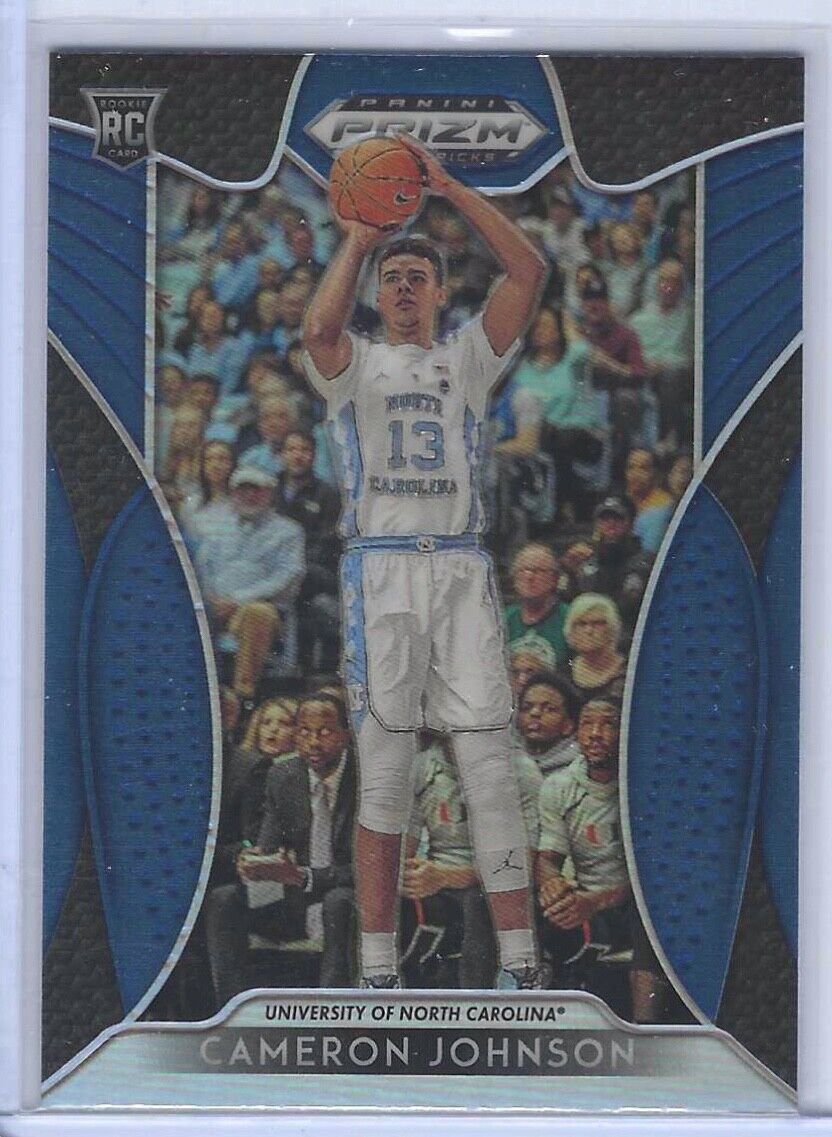 CAMERON JOHNSON 2019-20 PANINI PRIZM DRAFT PICKS BLUE PRIZM VARIATION RC #13