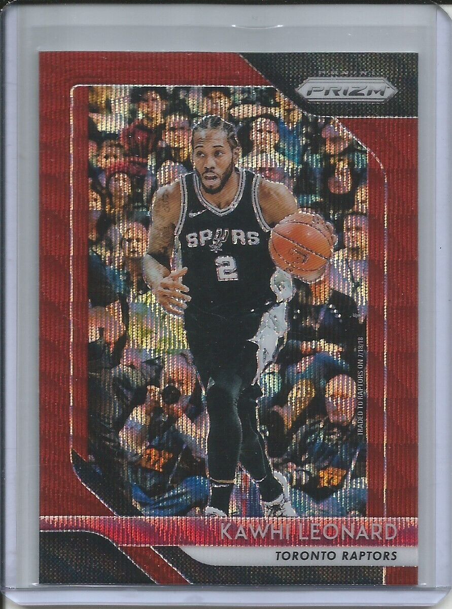 KAWHI LEONARD 2018-19 PANINI PRIZM RED RUBY WAVE PRIZM #53