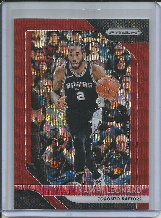 KAWHI LEONARD 2018-19 PANINI PRIZM RED RUBY WAVE PRIZM #53