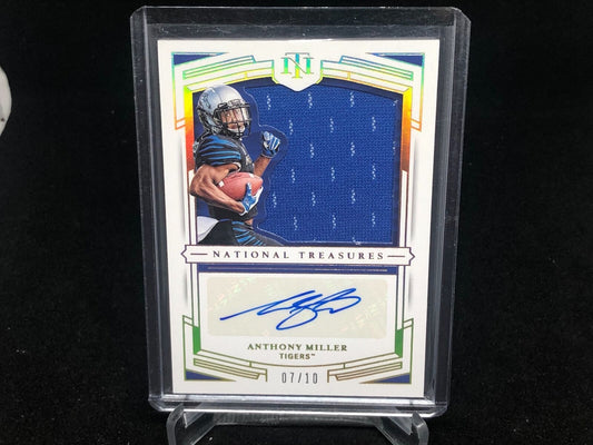 ANTHONY MILLER 2020 NATIONAL TREASURES COLLEGIATE GOLD JERSEY AUTO #D 7/10