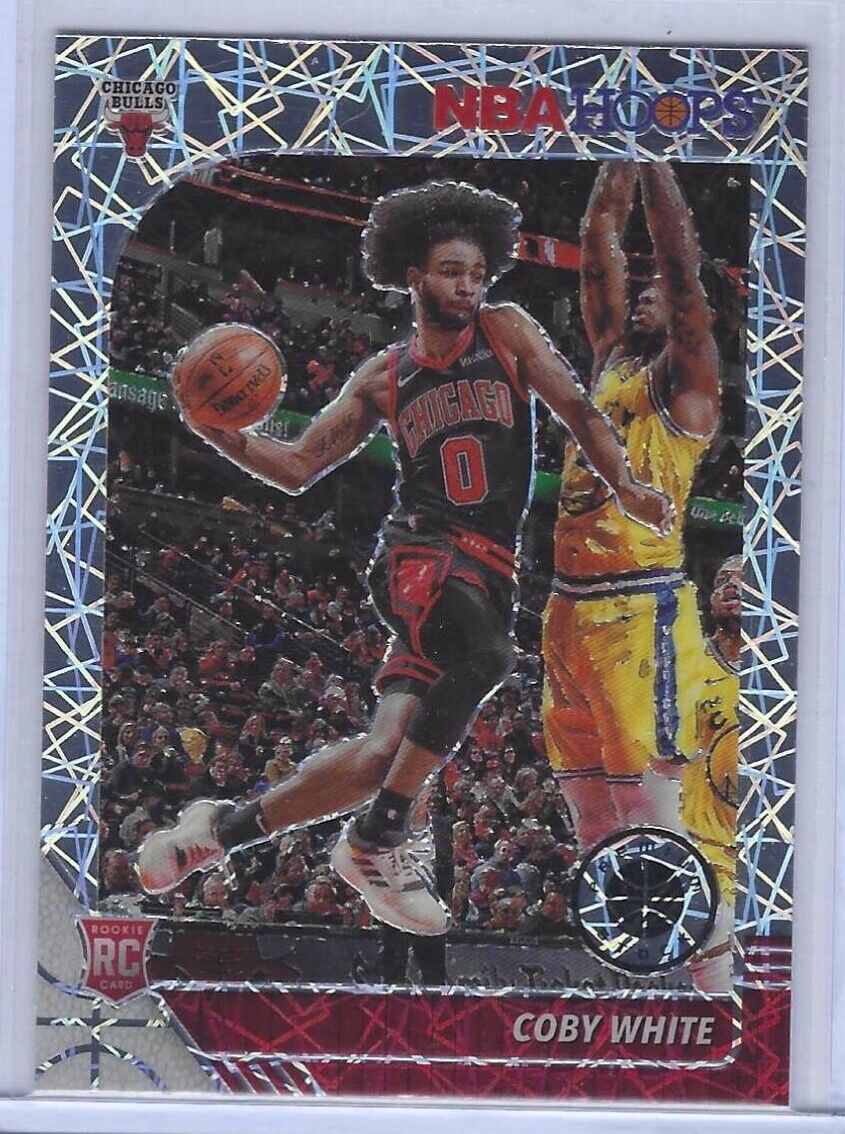 COBY WHITE 2019-20 NBA HOOPS PREMIUM STOCK SILVER LAZER PRIZM ROOKIE RC #204