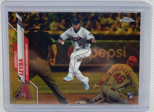 DOMINGO LEYBA 2020 TOPPS CHROME GOLD WAVE REFRACTOR RC #D 09/50
