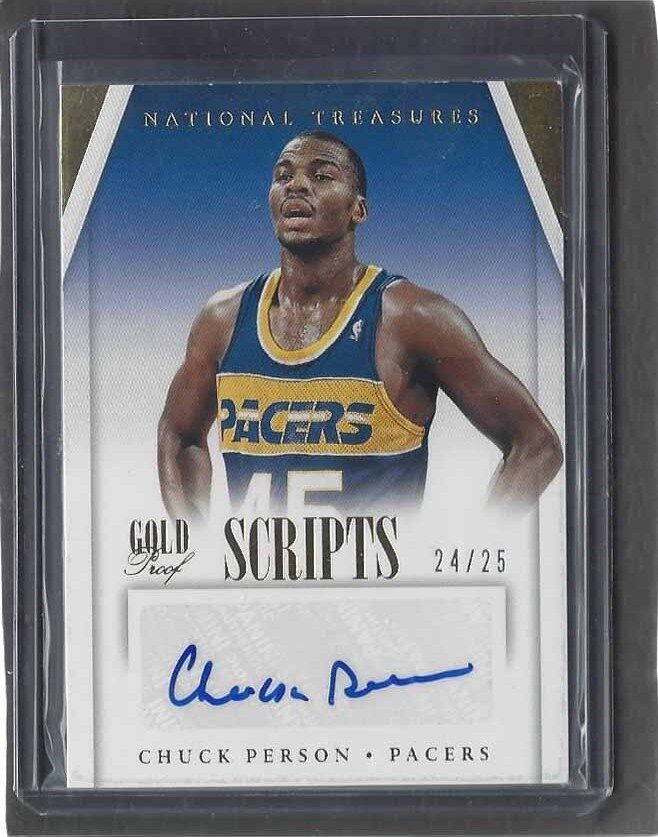 CHUCK PERSON 2013-14 IMMACULATE GOLD PROOF SCRIPTS PACERS AUTO #D 24/25