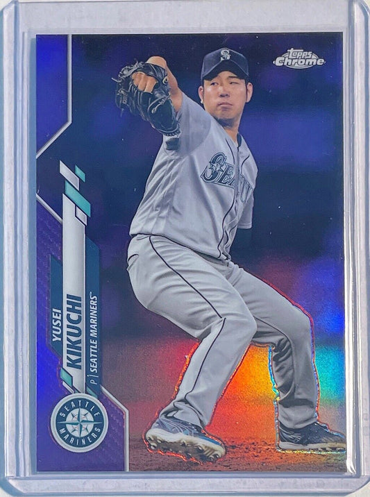 YUSEI KIKUCHI 2020 TOPPS CHROME PURPLE REFRACTOR #D 269/299