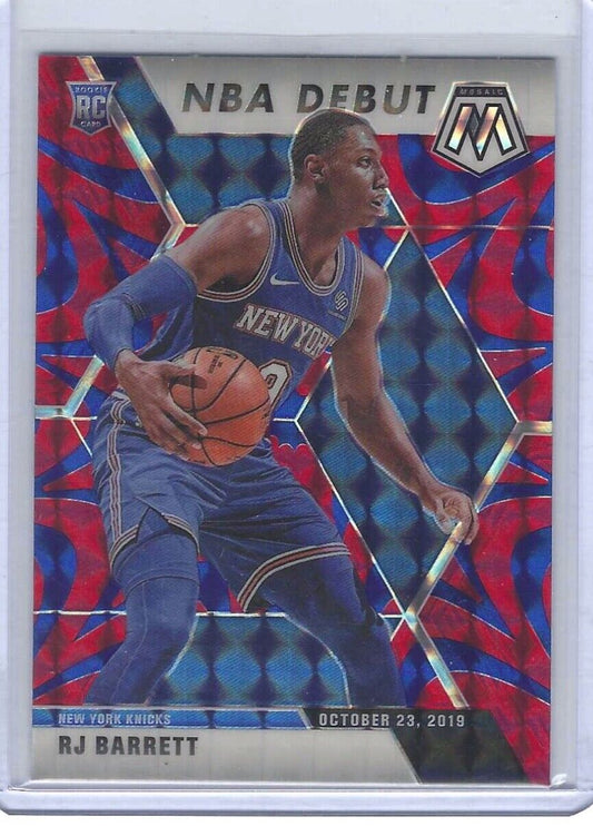 RJ BARRETT 2019-20 PANINI MOSAIC BLUE REACTIVE PRIZM NBA DEBUT ROOKIE RC #270