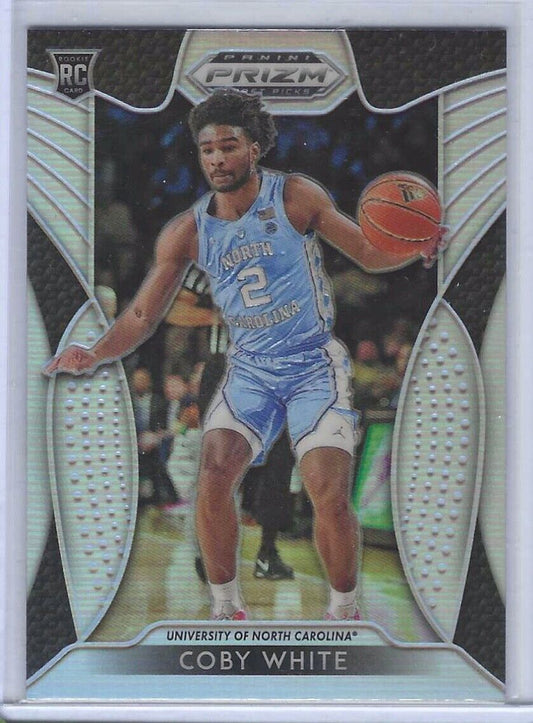 COBY WHITE 2019-20 PANINI PRIZM DRAFT PICKS SILVER PRIZM ROOKIE RC #8