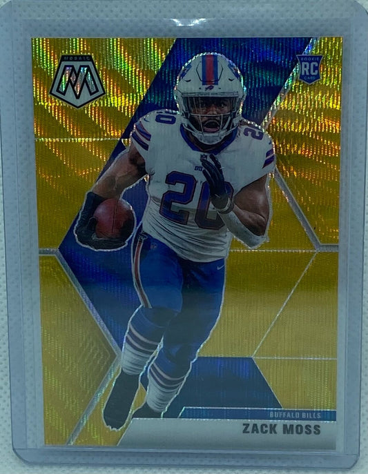 ZACH MOSS 2020 PANINI MOSAIC GOLD WAVE PRIZM RC #D 7/17