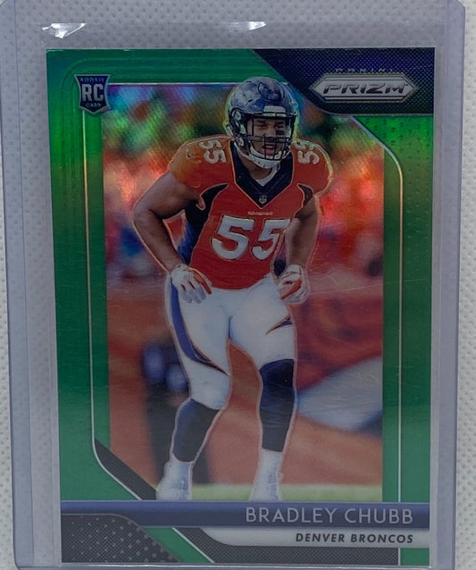 BRADLEY CHUBB 2018 PANINI PRIZM GREEN PRIZM RC #204