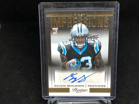 KELVIN BENJAMIN 2014 PANINI PRESTIGE FIRST IMPRESSIONS AUTO RC #D 44/99