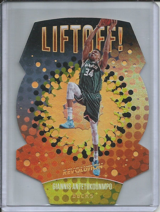 GIANNIS ANTETOKOUNMPO 2017-18 REVOLUTION LIFTOFF! DIE-CUT CARD 6