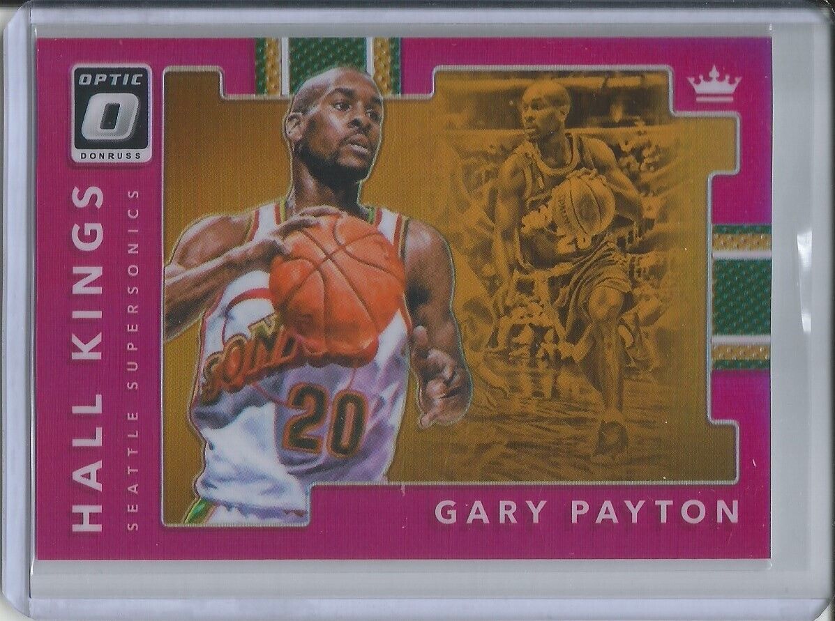 GARY PAYTON 2017-18 DONRUSS OPTIC HALL KINGS PINK HOLO PRIZM #D 19/25
