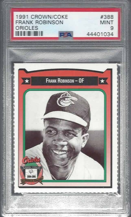 FRANK ROBINSON 1991 CROWN / COKE DIE CUT #338 PSA 9 MINT