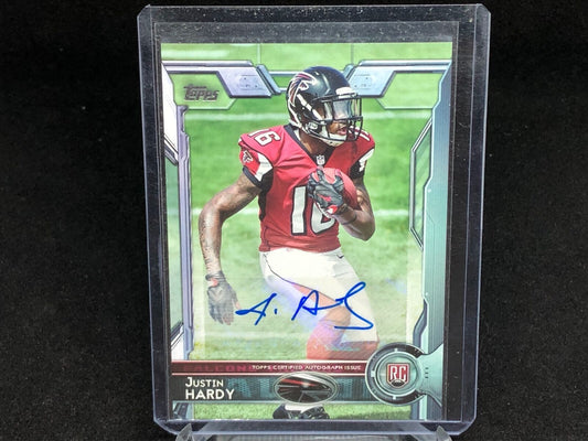 JUSTIN HARDY 2015 TOPPS SSP RARE BASE AUTO RC # 469