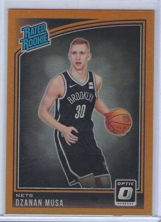 DZANAN MUSA 2018-19 DONRUSS OPTIC ORANGE HOLO RATED ROOKIE RC #D 061/199