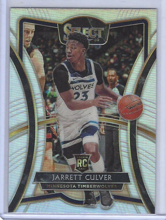 JARRETT CULVER 2019-20 PANINI SELECT SILVER PRIZM PREMIER LEVEL ROOKIE RC #160
