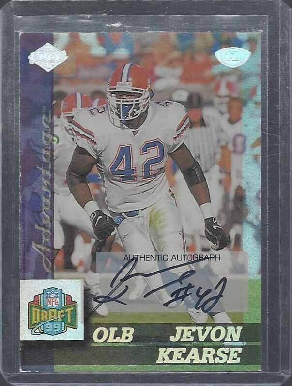 JEVON KEARSE 1999 COLLECTORS EDGE ADVANTAGE ON CARD ROOKIE AUTO RC